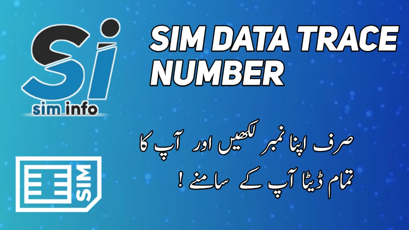 sim data trace number
