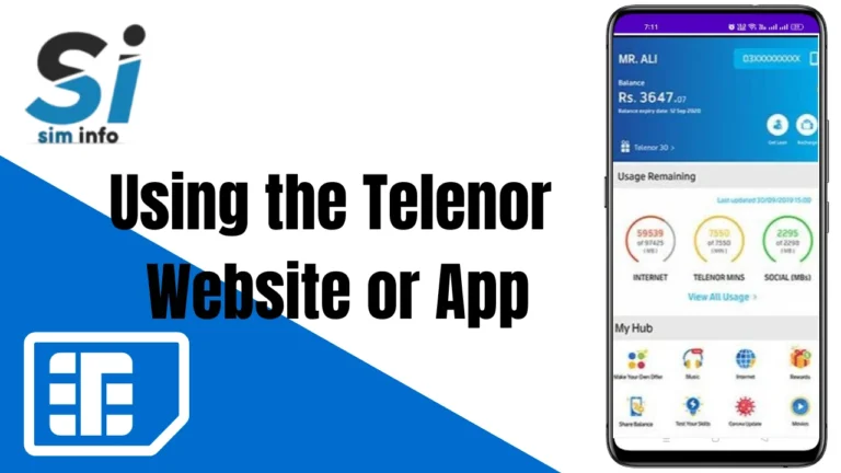 Using the Telenor Website or App