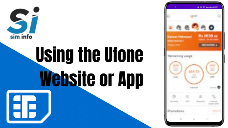 Using the Ufone Website or App