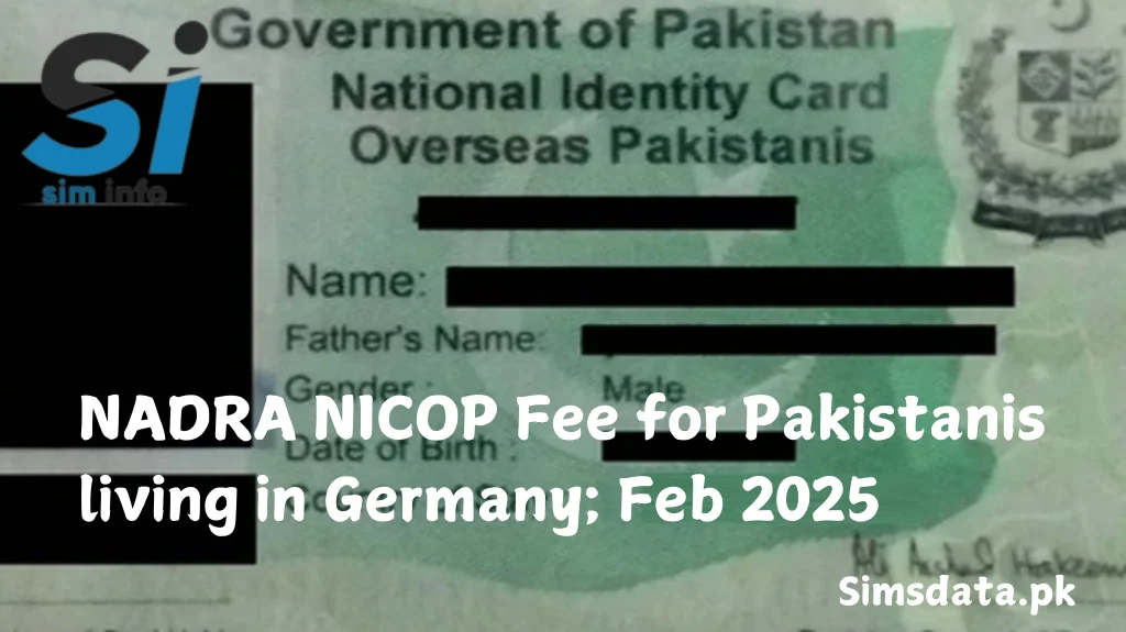 NADRA NICOP Fee for Pakistanis living in Germany